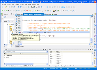 Debugger in PHP Editors