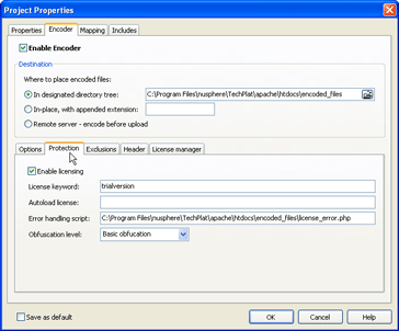 PHP Encode Protection Tab