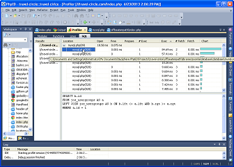 PHP EDITOR SQL Profiler bottleneck